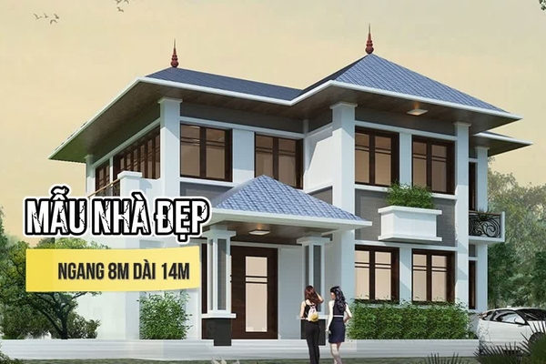 Các mẫu thiết kế nhà ngang 8m dài 14m tiện nghi nổi bật nhất