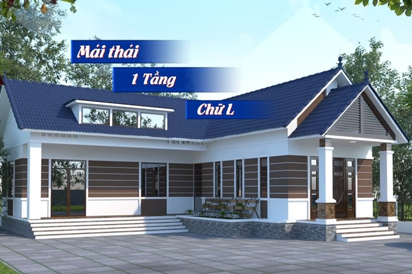35 Kiểu nhà mái thái chữ L 1 tầng thiết kế tối giản hiện đại nhất
