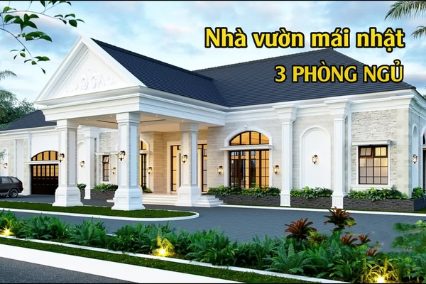 Các mẫu nhà vườn mái nhật 3 phòng ngủ đẹp khiến gia chủ 'xiêu lòng'