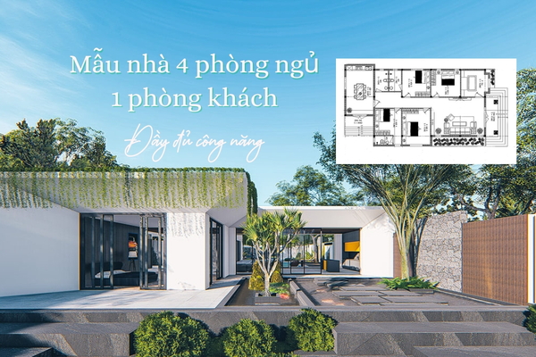 79+ Mẫu nhà 4 phòng ngủ 1 phòng khách đẹp, tiện nghi công năng