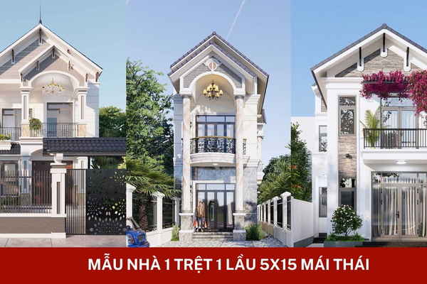 Top 55+ Mẫu Nhà 1 Trệt 1 Lầu 5x15 Mái Thái Đẹp Nhất 2025