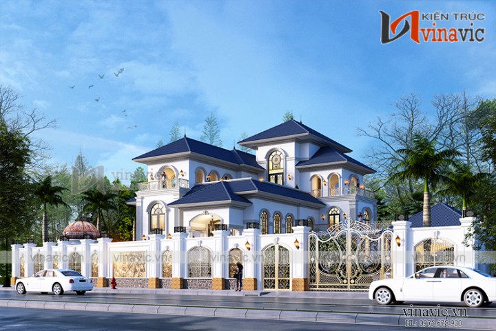 Mẫu Villa 3 tầng mang phong cách Tân Cổ Điển BT1907 đầy sang trọng