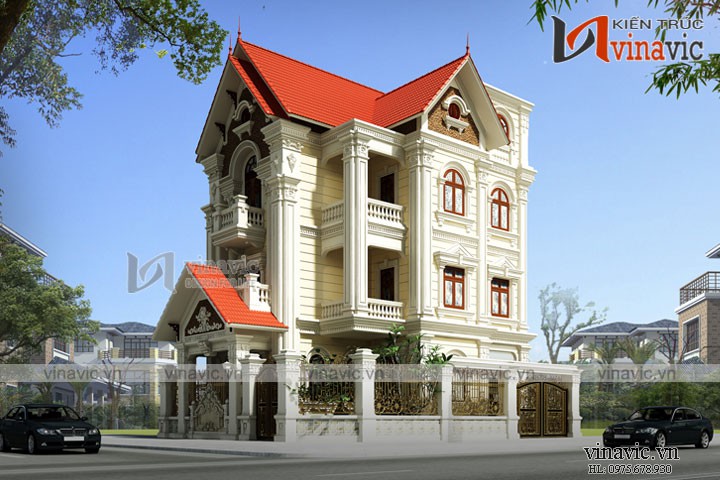 Mẫu thiết kế cải tạo biệt thự cổ điển 3 tầng BT1678