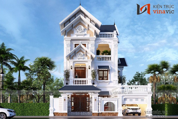 Thiết kế nhà phố 3 tầng kích thước 8x10m BT1834