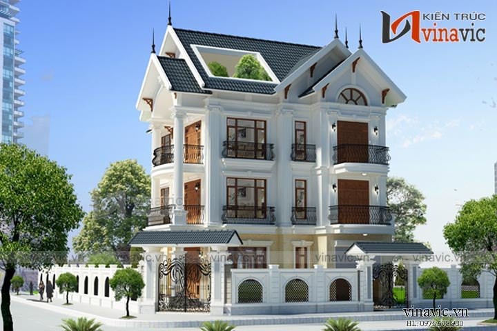 Biệt thự phố 3 tầng 130m2 4 phòng ngủ 1 P.Khách, P.Bếp + Ăn, 1 P.WC BT1526