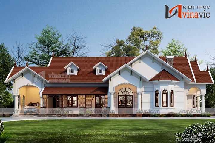 Mẫu thiết kế nhà cấp 4  gần gũi thiên nhiên 1 tầng BT1822