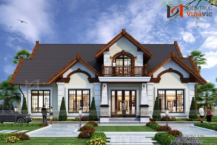 Mẫu mẫu biệt thự vườn 1 tầng 3 phòng ngủ