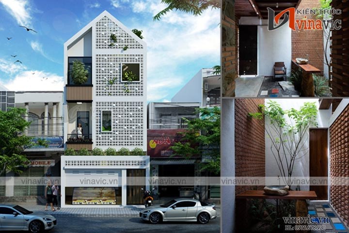 Mẫu thiết kế nhà ống hướng tây 3 tầng NO1617