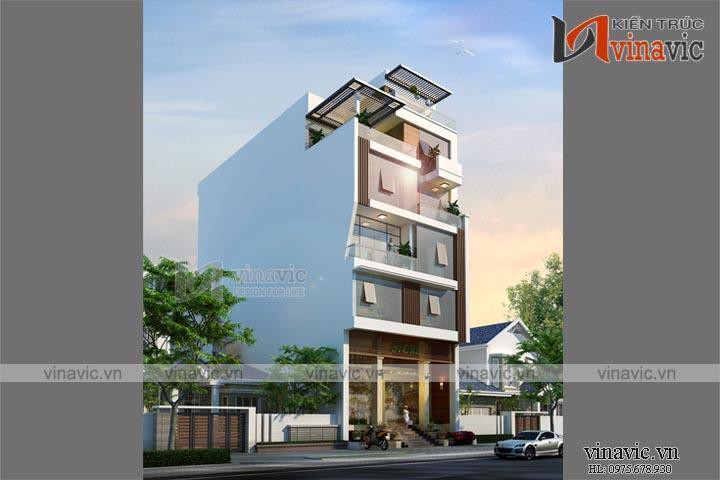 Mẫu thiết kế nhà ống 6 tầng phục vụ kinh doanh nhà hàng NO1611