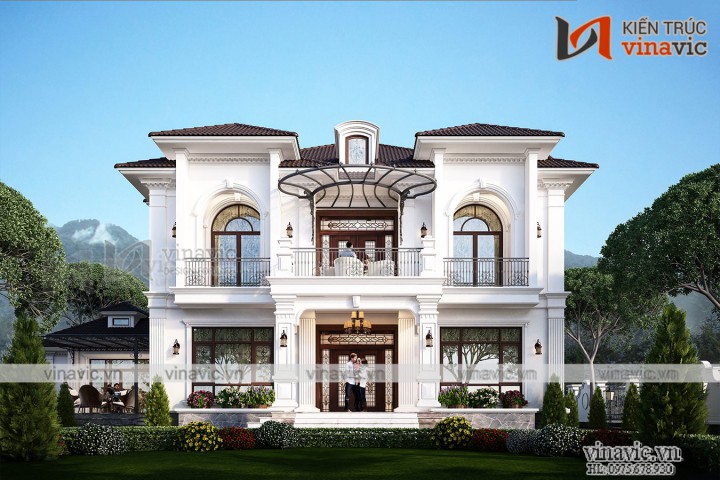 Nhà biệt thự tân cổ điển 2 tầng ở Ba Vì Hà Nội BT2025