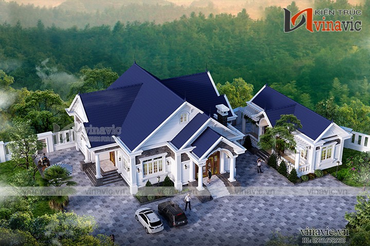 Nhà vườn 1 tầng 4 phòng ngủ 240m2 chi phí đầu tư khoảng 1.7 tỷ BT1904
