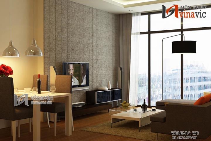 Thiết kế nội thất chung cư 3 phòng ngủ 112m2 NTC1417