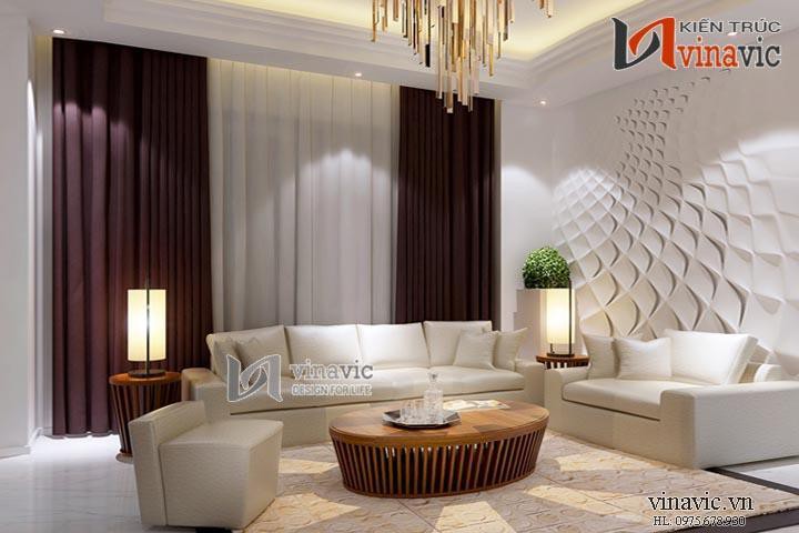 Nội thất chung cư 75m2 tone trắng tinh khôi  NTC1419