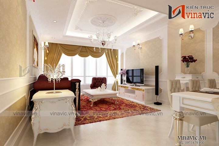 Nội thất chung cư theo phong cách hoàng gia NTC1423
