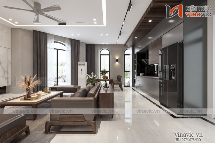 Nội thất Villa phong cách hiện đại ở Vinhome Ocean Park NT2018