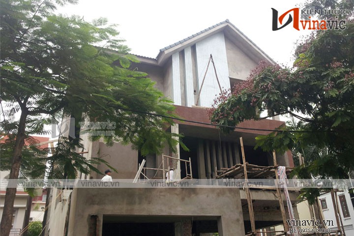 Hoàn thiện công trình biệt thự 3 tầng phân diện độc đáo TCBT1684