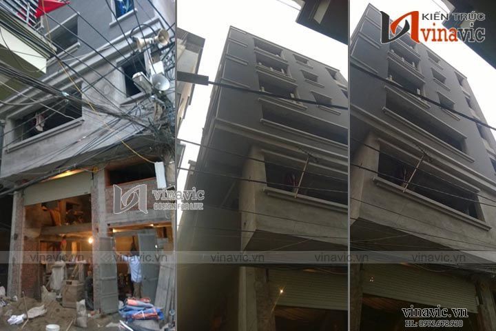 Thi công xây dựng nhà phố 7 tầng hiện đại TCNO1439