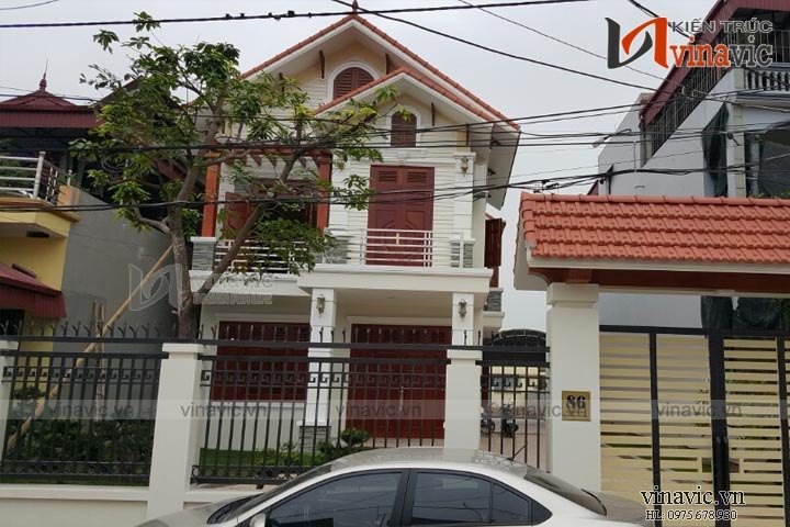 Xây nhà biệt thự trọn gói công trình biệt thự 2 tầng TCBT1449