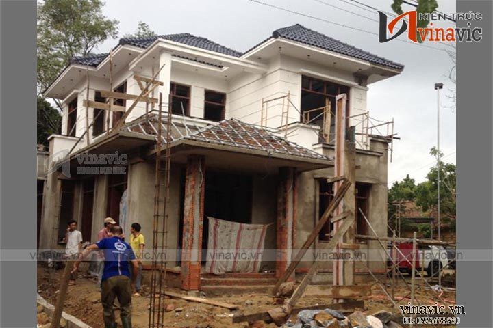 Thi công xây dựng nhà biệt thự đẹp 2 tầng hiện đại TCBT1501