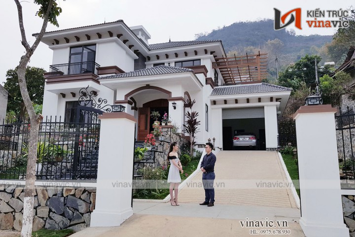 Thi công trọn gói biệt thự 2 tầng ở Sơn La HT2001