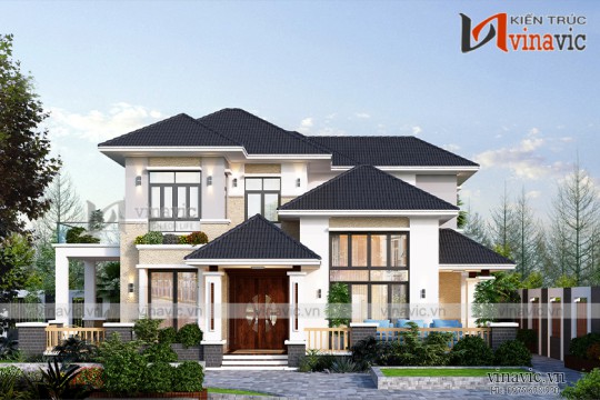 Biệt thự 2 tầng 200m2 3 phòng ngủ 17x12m BT1912
