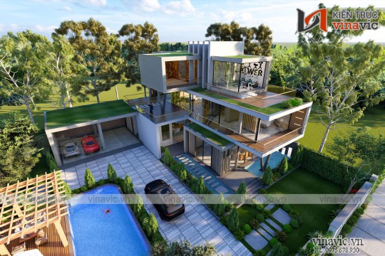 Biệt thự hiện đại có hồ bơi kiểu singapore ở Quảng Bình