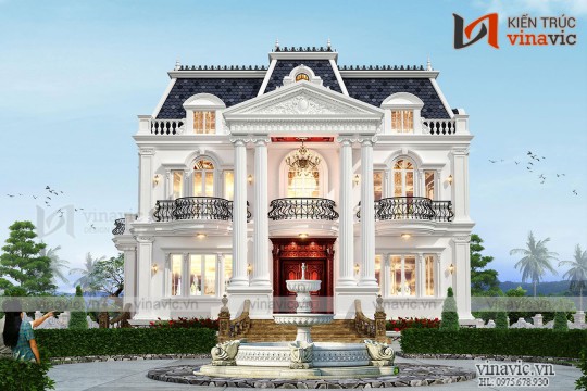 Dinh thự cổ điển 3 tầng 500m2 ở Đông Anh- Hà Nội LDDT2004