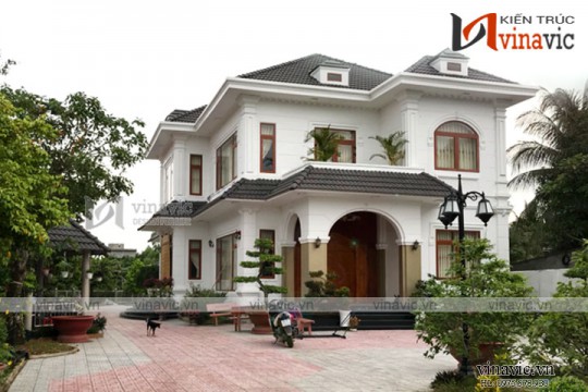 Hoàn thiện mẫu nhà 2 tầng mặt tiền 10m diện tích 150m2 TCBT1826