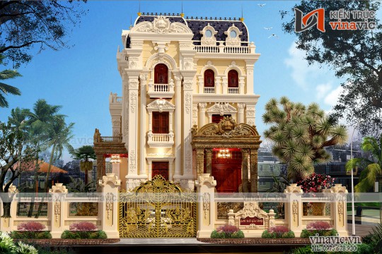 Lâu đài đẹp như cung điện thiết kế sa hoa lộng lẫy LDDT1907