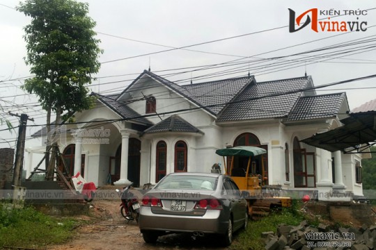 Hoàn thiện công trình biệt thự 1 tầng tân cổ điển quý phái TCBT1676