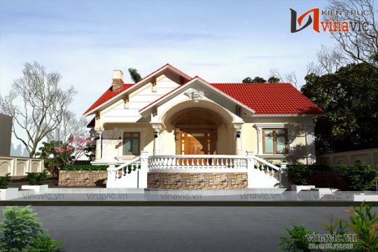 Mẫu nhà cấp 4 nông thôn 4 phòng ngủ 250 m2 1 tầng BT1811