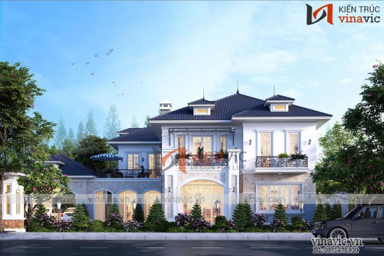 Mẫu Nhà đẹp 2 tầng kiểu tân cổ điển BT2007