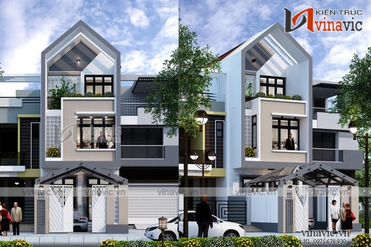 Mẫu nhà ống rộng 5m dài 16m thiết kế 3 tầng diện tích 80m2 NO1820