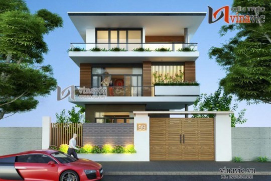 Biệt thự 3 phòng ngủ 160m2 hiện đại 3 tầng mặt tiền 9m chiều sâu 15m BTCC1439