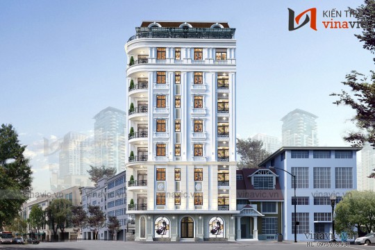 Thiết kế khách sạn hiện đại tiêu chuẩn 3 sao KSVP1901