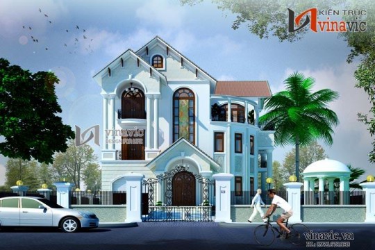 Biệt thự Pháp 3 tầng tân cổ điển đẹp diện tích 250m2 BT1476