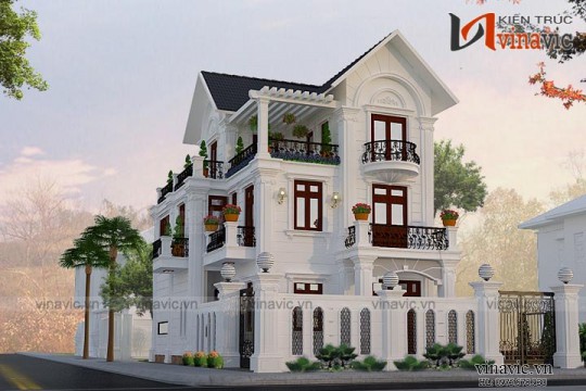 Biệt thự 3 tầng 120m2 5 phòng ngủ 2 mặt tiền 8m đầu tư khoảng 2 tỷ BT1657