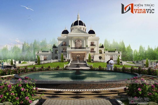 Biệt thự Châu Âu sang trọng lịch lãm kiểu tân cổ điển BT1642