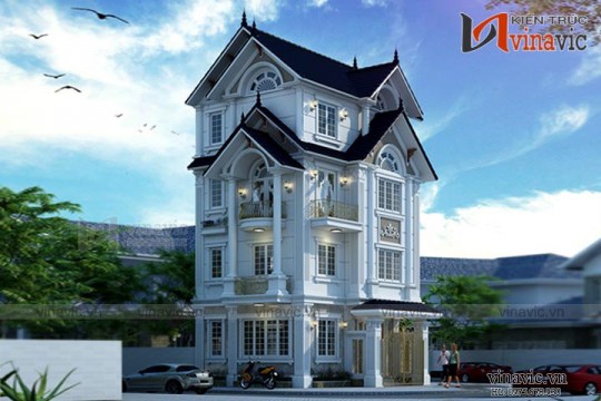 Biệt thự 4 tầng tân cổ điển 2 mặt tiền 230m2 ở Thanh Xuân- Hà Nội  BT1644