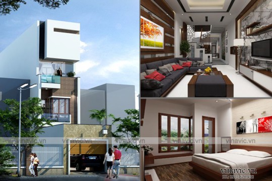 Mẫu thiết kế nhà ống đẹp 4 tầng nội thất sang trọng hiện đại NO1615