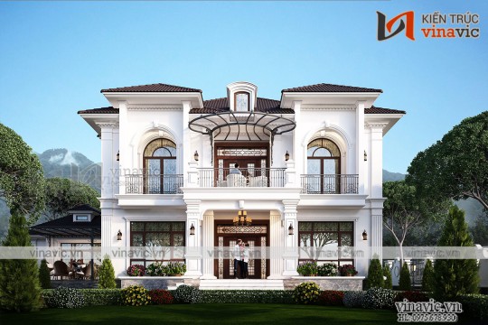 Nhà biệt thự tân cổ điển 2 tầng ở Ba Vì Hà Nội BT2025