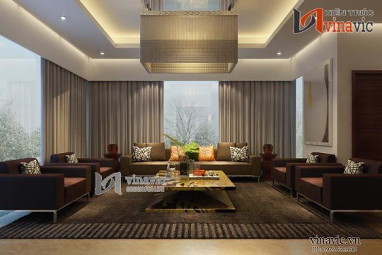 Đắm mình trong không gian nội thất cao cấp biệt thự hiện đại NTB1408