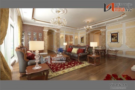 Thiết kế nội thất chung cư 124m2 sang trọng NTC1413