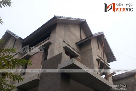 Hoàn thiện công trình biệt thự 2 tầng phân diện mạnh mẽ TCBT1620