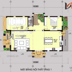 Mẫu nhà 100m2 3 tầng 4 phòng ngủ mặt tiền 8m dự kiến đầu tư 1,7 tỷ BT1488