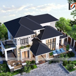 Biệt thự 2 tầng 200m2 3 phòng ngủ 17x12m BT1912
