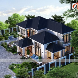 Biệt thự 2 tầng 200m2 3 phòng ngủ 17x12m BT1912