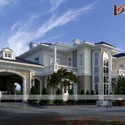 Biệt thự 2 tầng tân cổ điển 250m2/1 sàn đẳng cấp ở đảo Phú Quốc LDDT2003
