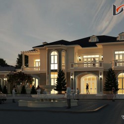 Biệt thự 2 tầng tân cổ điển 250m2/1 sàn đẳng cấp ở đảo Phú Quốc LDDT2003
