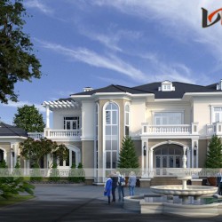 Biệt thự 2 tầng tân cổ điển 250m2/1 sàn đẳng cấp ở đảo Phú Quốc LDDT2003
